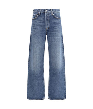 Agolde Blue Cotton Straight-Leg Jeans