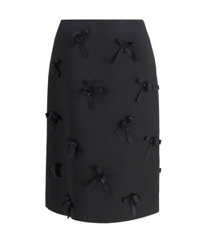 Jil Sander Black Acetate Midi Skirt