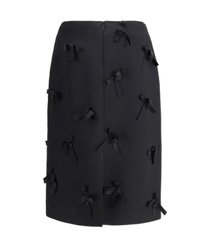 Jil Sander Black Acetate Midi Skirt