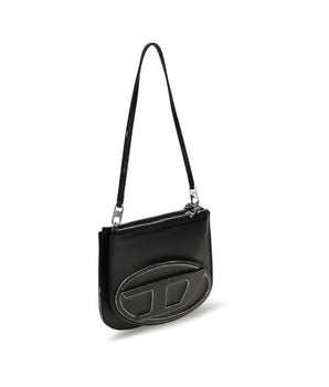 Diesel Black Calf Leather Bos Taurus Shoulder Bag