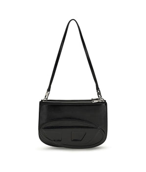 Diesel Black Calf Leather Bos Taurus Shoulder Bag