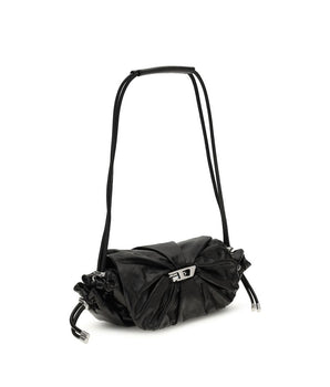 Diesel Black Calf Leather Bos Taurus Shoulder Bag