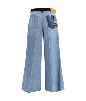 Marni Light Blue Cotton High-Waisted Jean