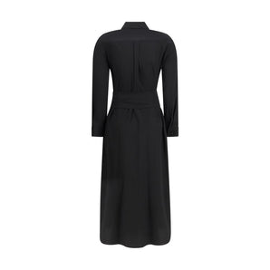 Ella Black Silk Casual Dress