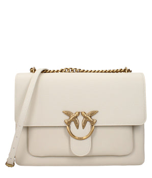 PINKO Beige Leather Crossbody Bag