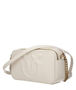 PINKO Beige Leather Crossbody Bag