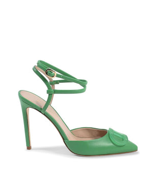 Dee Ocleppo Green Leather High Heel Pumps