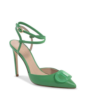 Dee Ocleppo Green Leather High Heel Pumps