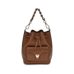 Coccinelle Brown Calf Leather Bos Taurus Backet Bag