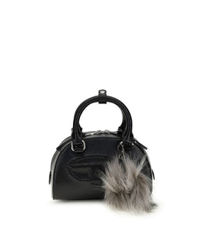 Diesel Black Calf Leather Bos Taurus Shoulder Bag