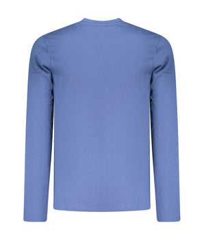 Coveri Moving Blue Cotton Men T-Shirt