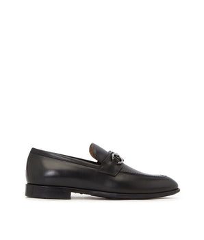 Salvatore Ferragamo Black Calfskin Slip-On Loafers