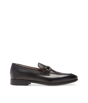 Salvatore Ferragamo Black Calfskin Slip-On Loafers