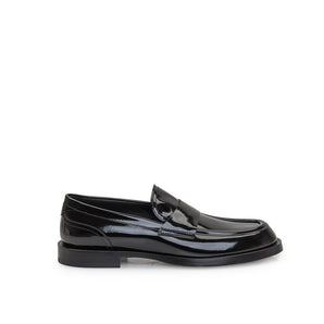 Dolce & Gabbana Black Calfskin Slip-On Loafers