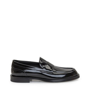 Dolce & Gabbana Black Calfskin Slip-On Loafers