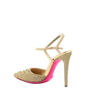 Dee Ocleppo Gold Leather Platform Pumps