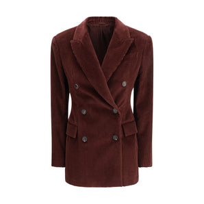 Brunello Cucinelli Bordeaux Cotton Coat