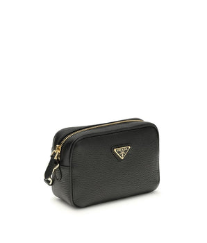 Prada Black Calf Leather Bos Taurus Shoulder Bag