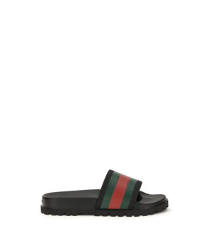 Gucci Black Rubber Slippers