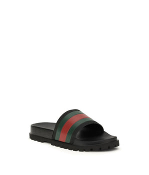 Gucci Black Rubber Slippers