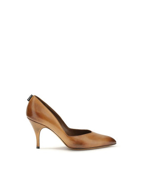 Miu Miu Beige Calf Leather Bos Taurus High Heel Pumps