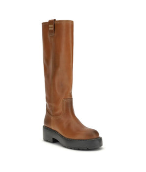 Miu Miu Brown Calf Leather Bos Taurus Boots