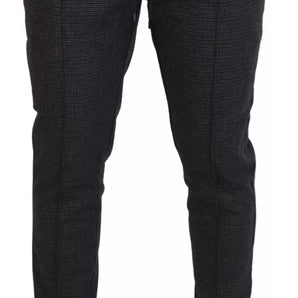 Dolce & Gabbana Gray Striped Wool Skinny Trouser Pants