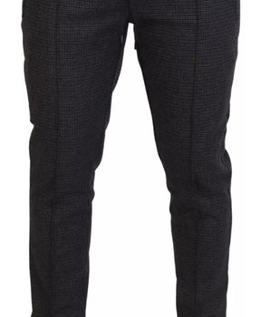 Dolce & Gabbana Gray Striped Wool Skinny Trouser Pants