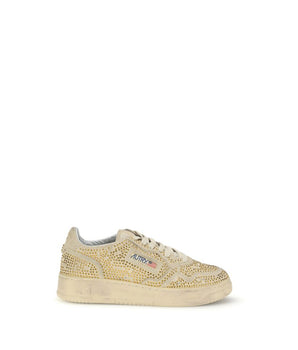 Autry Beige Rubber Low Top Sneakers