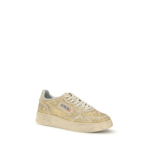 Autry Beige Rubber Low Top Sneakers