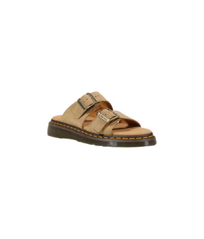 Dr. Martens Beige Leather Flat Sandals