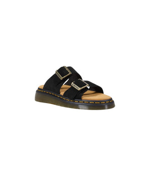Dr. Martens Black Leather Flat Sandals