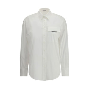 Brunello Cucinelli White Cotton Shirt