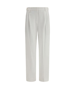 Brunello Cucinelli White Cotton Dress Pants