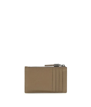 Brunello Cucinelli Beige Calf Leather Bos Taurus Wallet