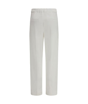 Brunello Cucinelli White Cotton Dress Pants