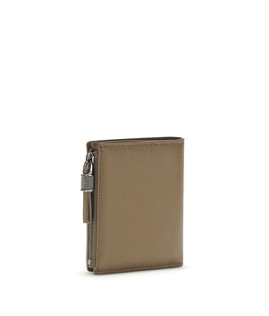 Brunello Cucinelli Beige Calf Leather Bos Taurus Wallet