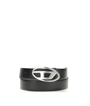 Diesel Black Calf Leather Bos Taurus Regular Belt