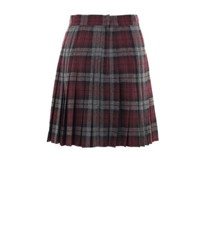 Dolce & Gabbana Bordeaux Wool Mini Skirt