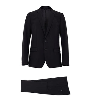 Dolce & Gabbana Black Wool Two-Piece Suit
