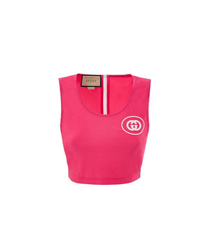 Gucci Fuchsia Polyamide Tank Tops