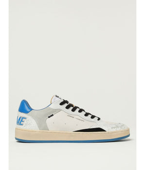 Crime London White Leather Low Top Sneakers