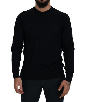 Dolce &amp; Gabbana Black Virgin Wool Sweatshirt