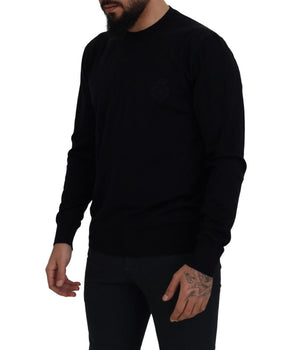 Dolce &amp; Gabbana Black Virgin Wool Sweatshirt