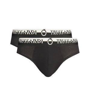 Trussardi Black Cotton Underwear