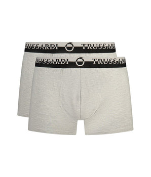Trussardi Gray Cotton Men Boxer Short