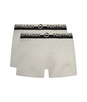 Trussardi Gray Cotton Men Boxer Short