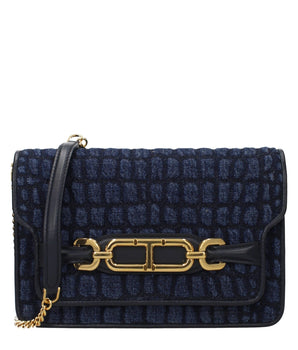 Tom Ford Blue Fabric Clutch Bag
