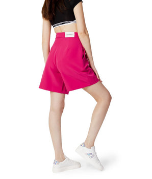 Hinnominate Pink Polyester Bermuda Shorts