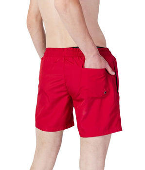Trussardi Beachwear Red Polyester Swim Shorts